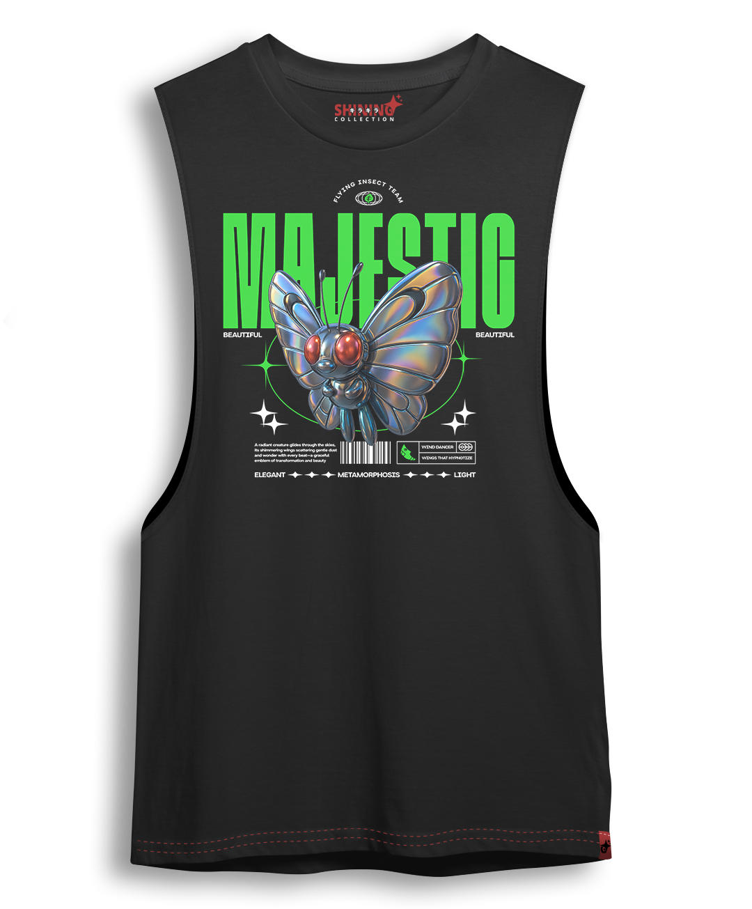 Polera Butterfree Majestic Pokemon Oversized Long Fit Unisex