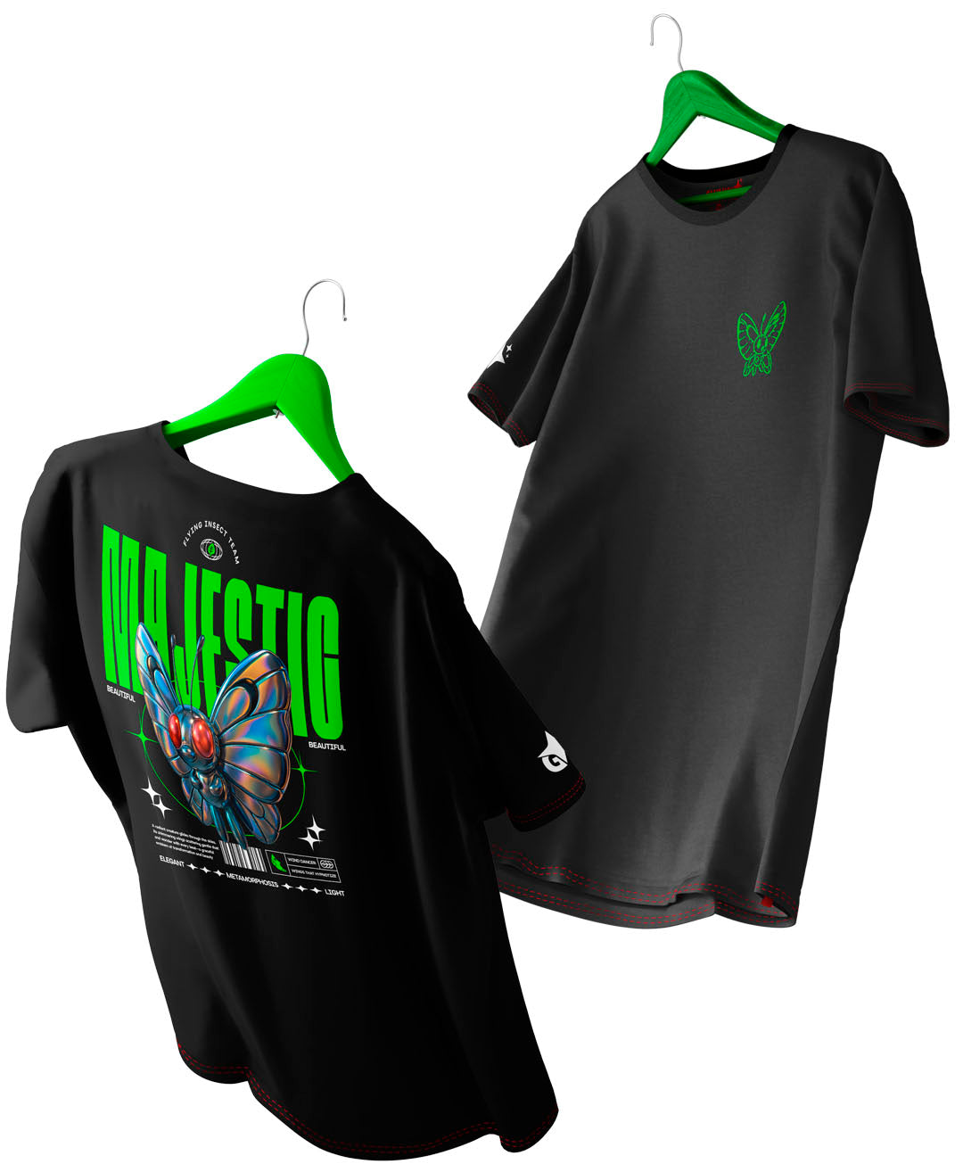 Polera Butterfree Majestic Pokemon Oversized Long Fit Unisex