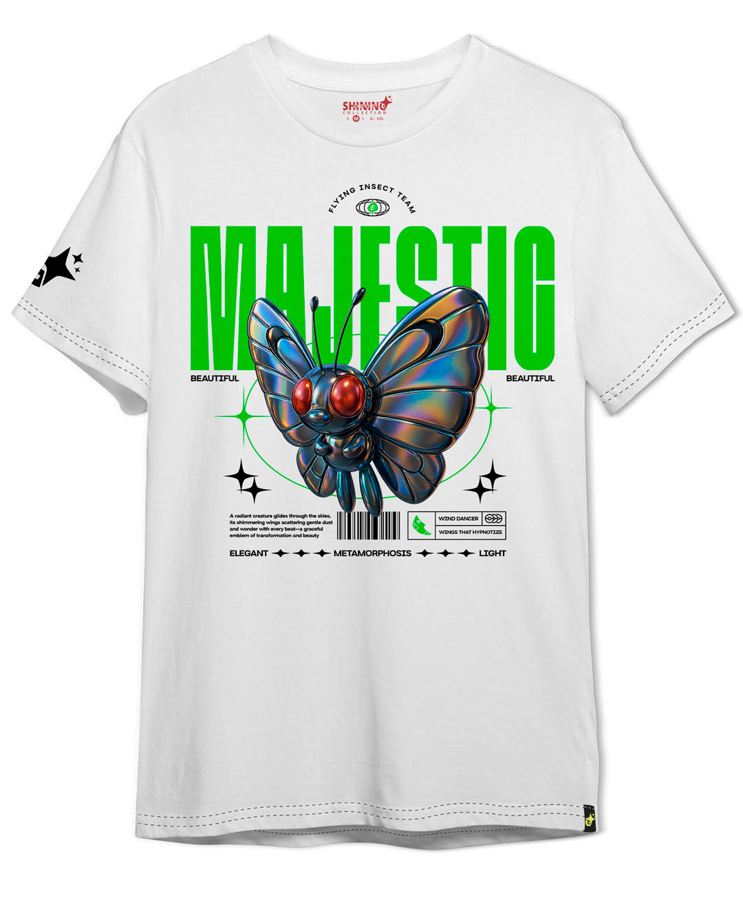 Polera Butterfree Majestic Pokemon Oversized Long Fit Unisex
