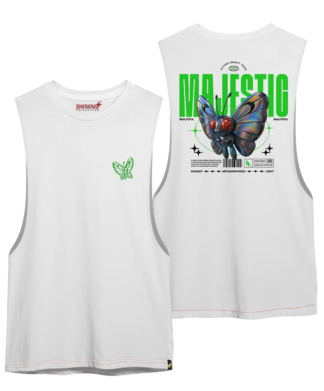 Polera Butterfree Majestic Pokemon Oversized Long Fit Unisex