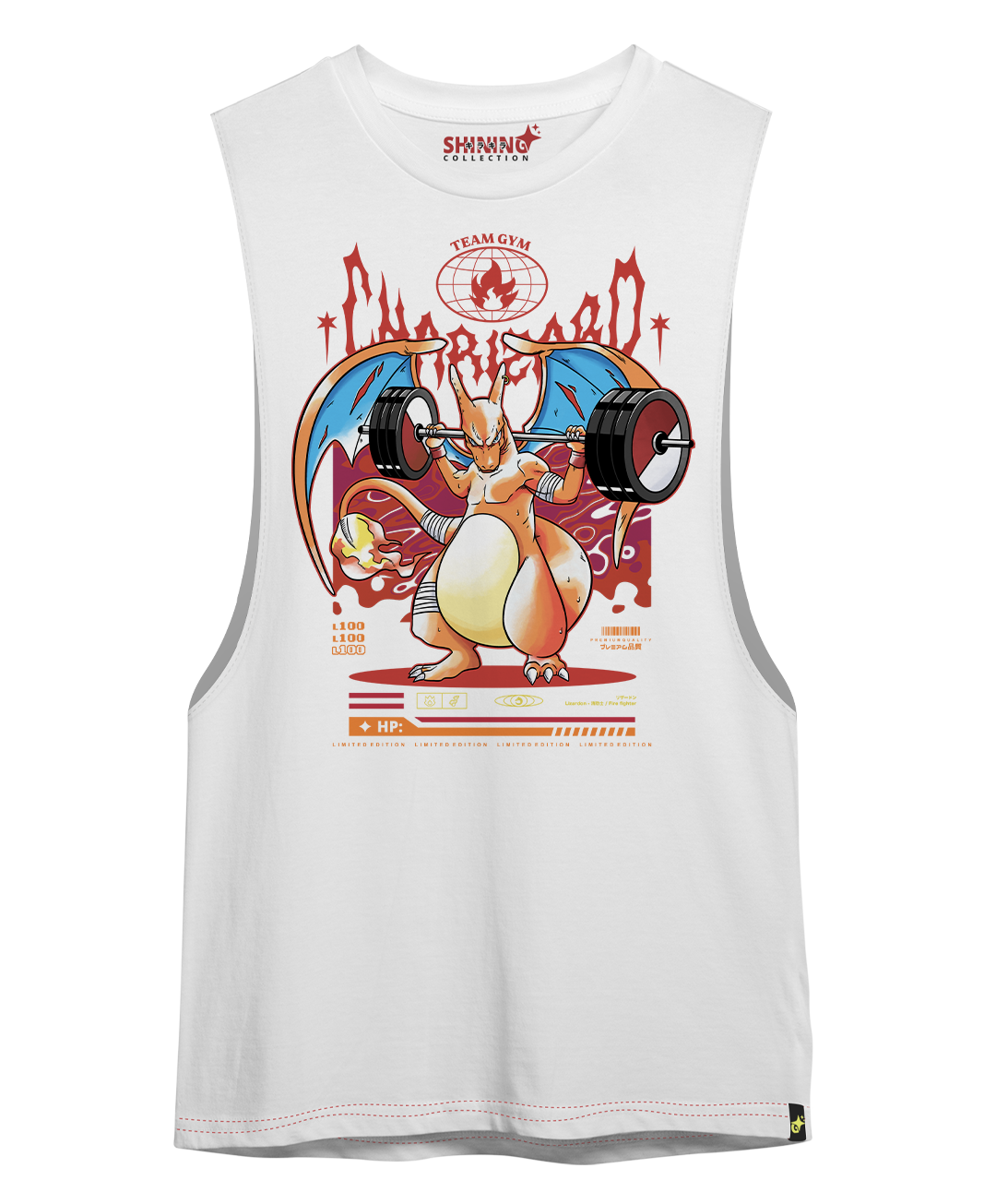 Polera Charizard Gym - Pokemon Long Fit Unisex