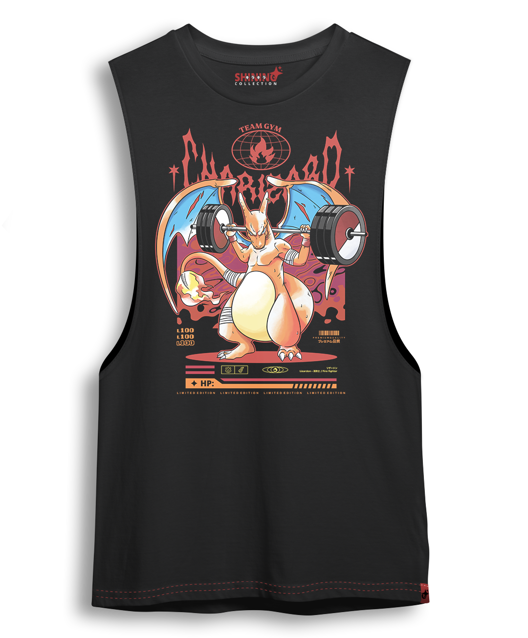 Polera Charizard Gym - Pokemon Long Fit Unisex