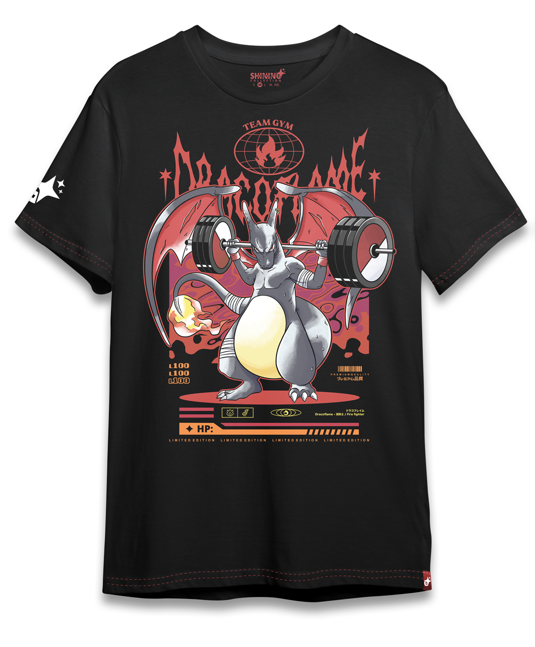 Polera Charizard Shining Gym - Pokemon Long Fit Unisex
