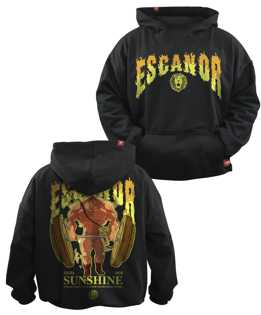 Hoodie Leon del Sol: Escanor y el Poder del Orgullo Oversized Unisex