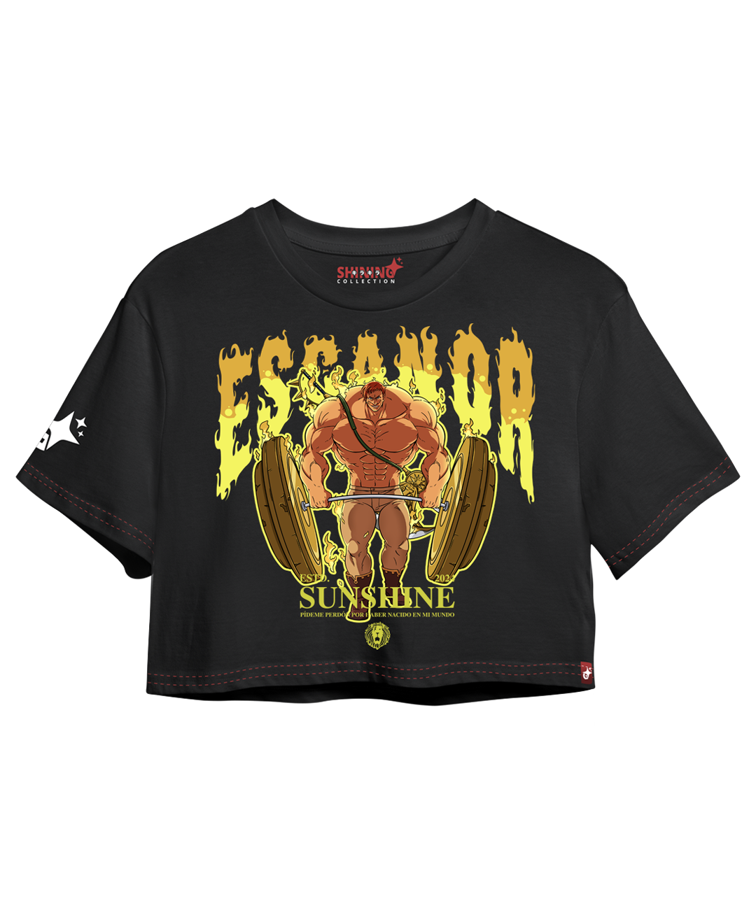 Crop Top con Manga : Escanor y el Poder del Orgullo - 7 Pecados Capitales - Pokemon Long Fit Unisex