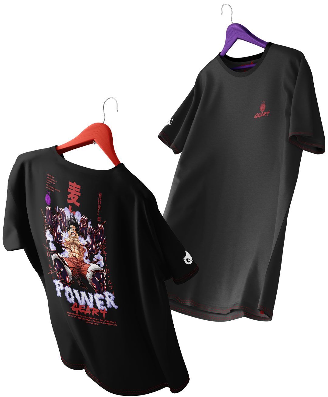 Polera Luffy Gear 4 Gym One Piece Oversized Long Fit Unisex