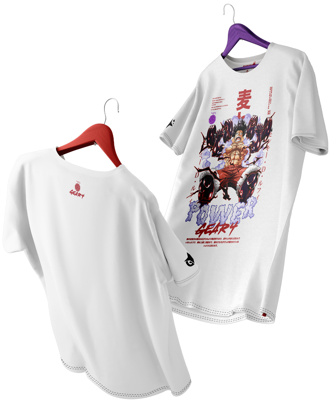 Polera Luffy Gear 4 Gym One Piece Oversized Long Fit Unisex