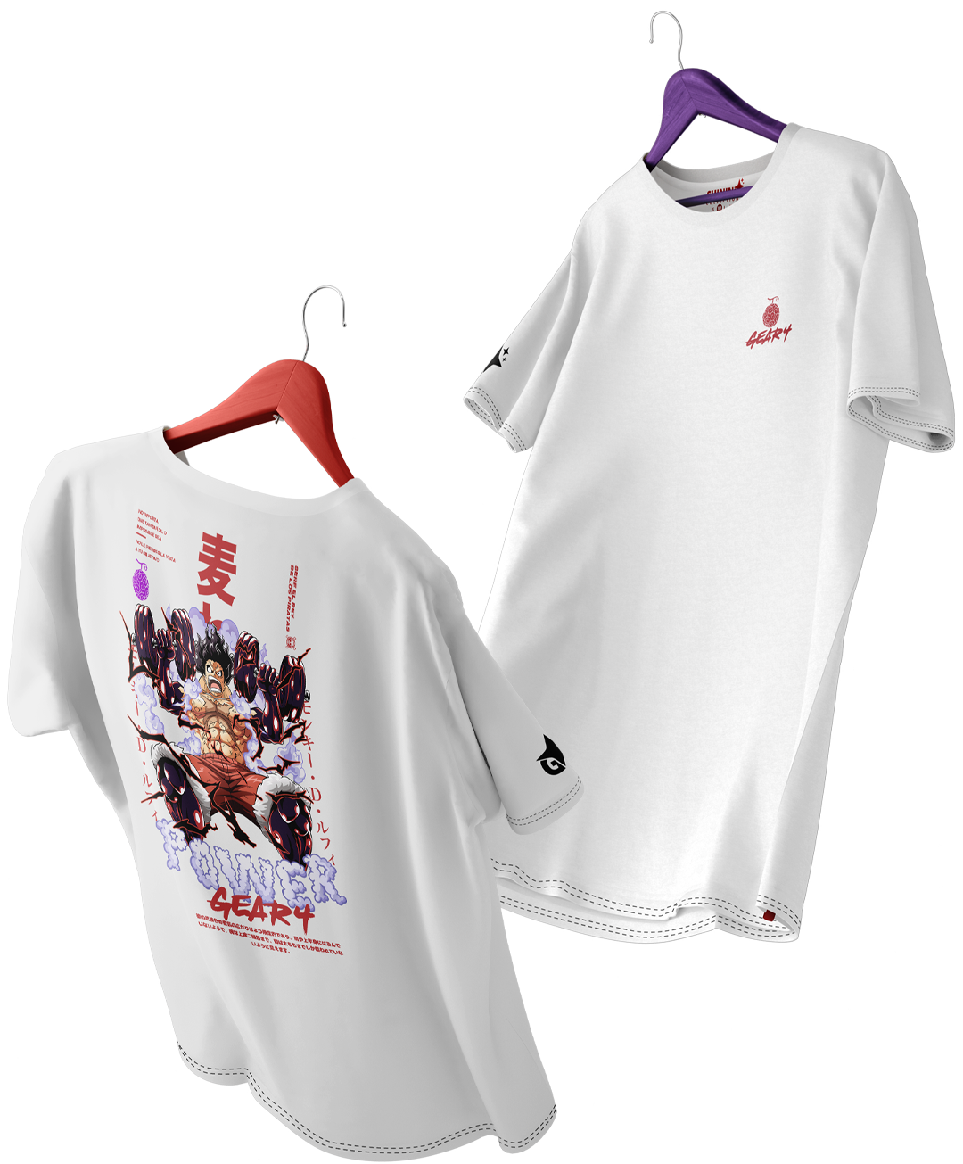 Polera Luffy Gear 4 Gym One Piece Oversized Long Fit Unisex