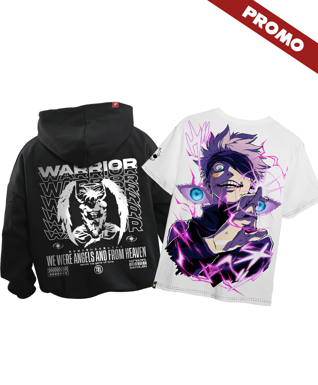 Promo Hoodie Angel Goku + Full Art Satoru Gojo