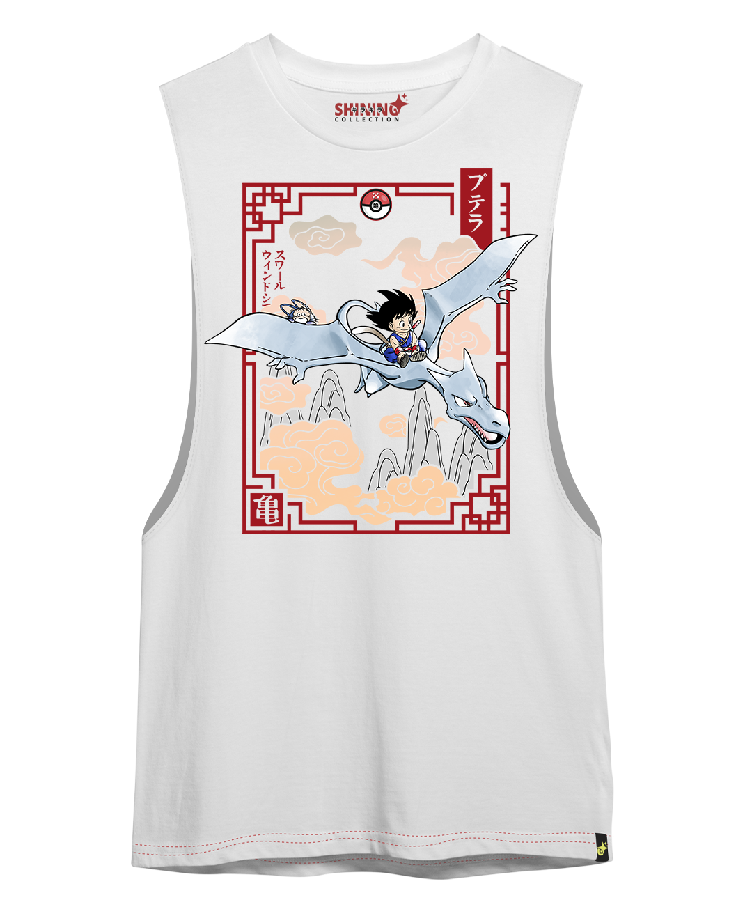 Polera Goku en el mundo Pokémon Long Fit Unisex