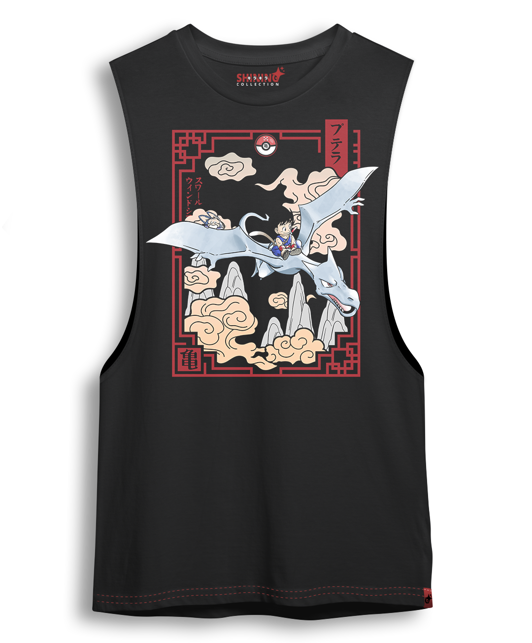 Polera Goku en el mundo Pokémon Long Fit Unisex