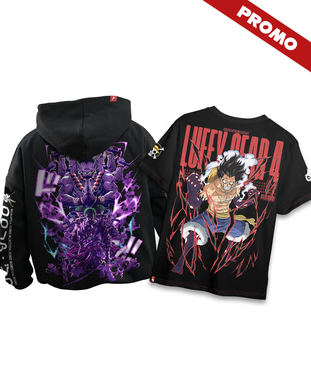 Promo Hoodie Full Art Roronoa Zoro + Full Art Luffy Gear 4