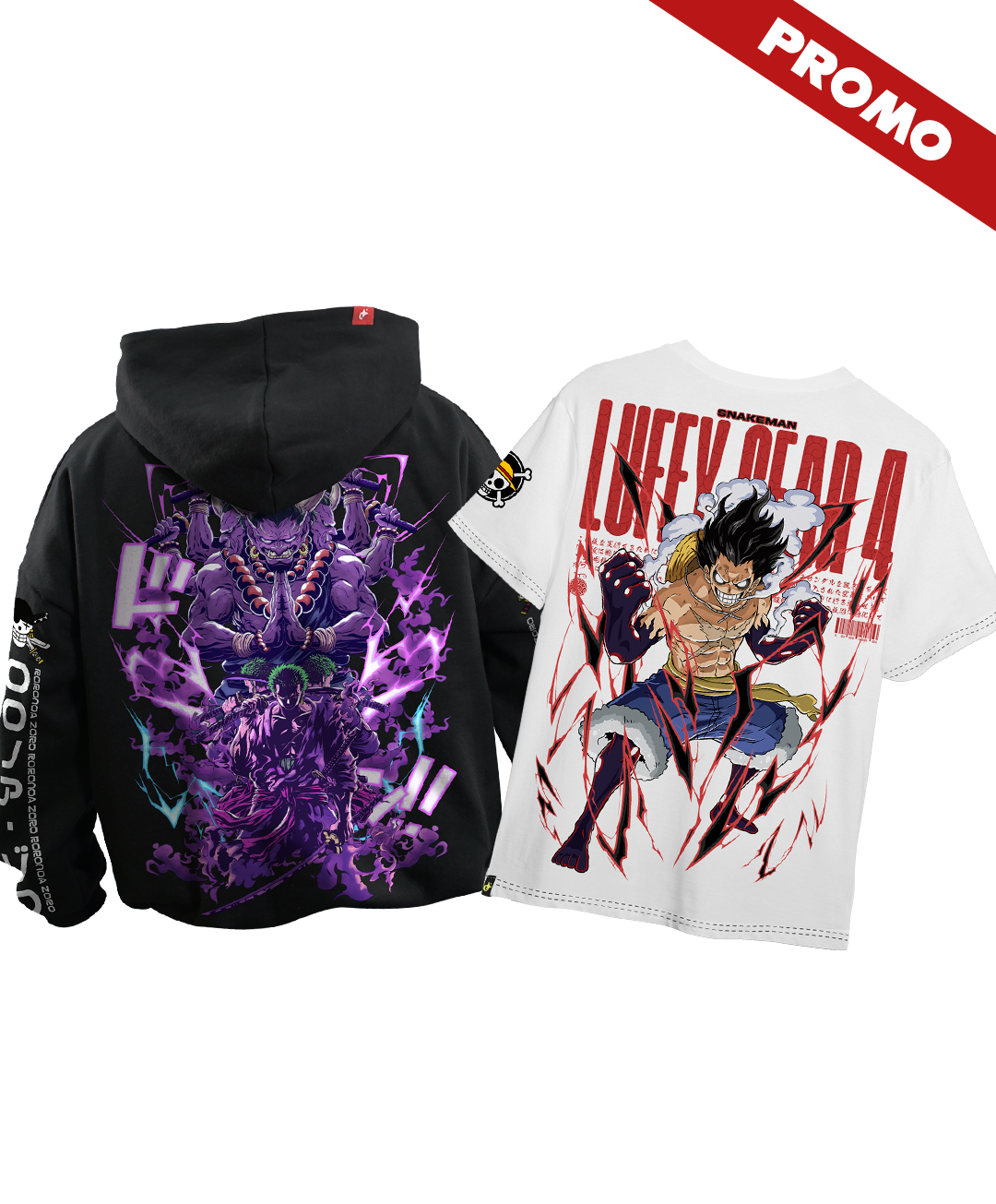 Promo Hoodie Full Art Roronoa Zoro + Full Art Luffy Gear 4