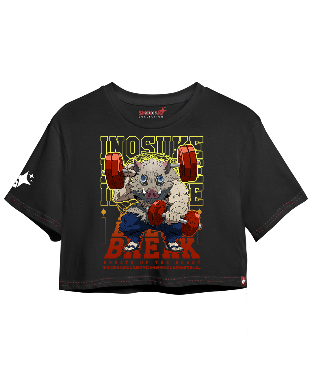 Crop Top con Mangas Inosuke - Kimetsu No Yaiba Oversize Long Fit Unisex