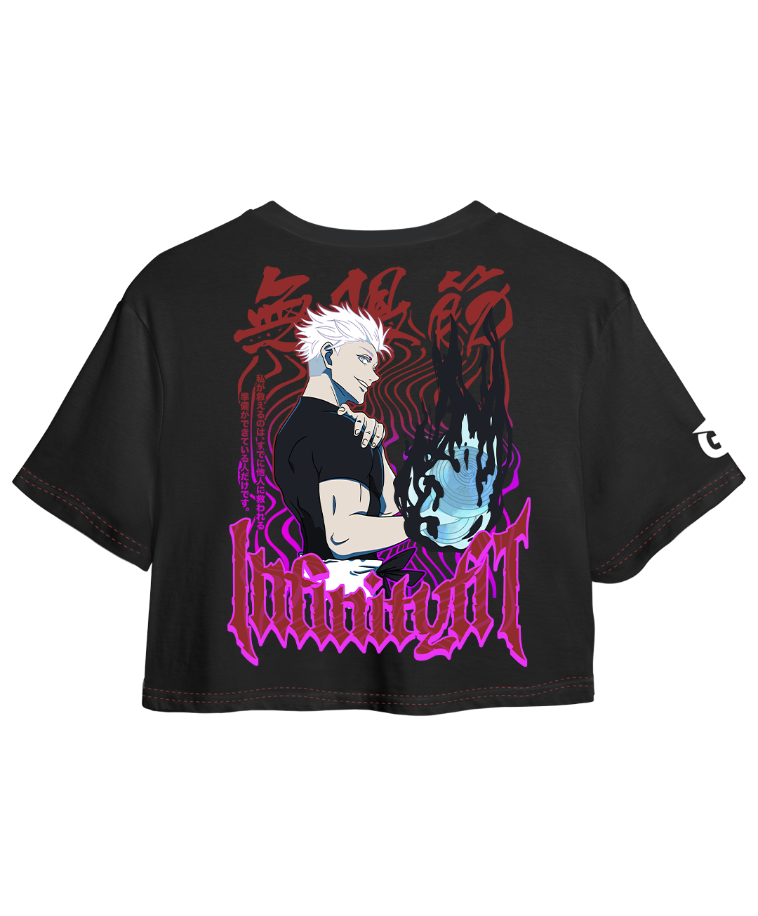 Crop Con Mangas Satoru Gojo Gym - Jujutsu Kaisen - Oversized Long Fit Unisex