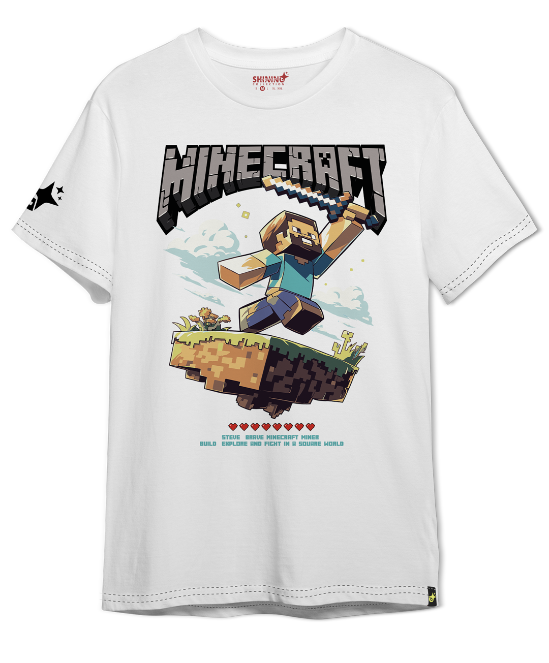 Polera KID Steve - Minecraft Oversized Long Fit Unisex