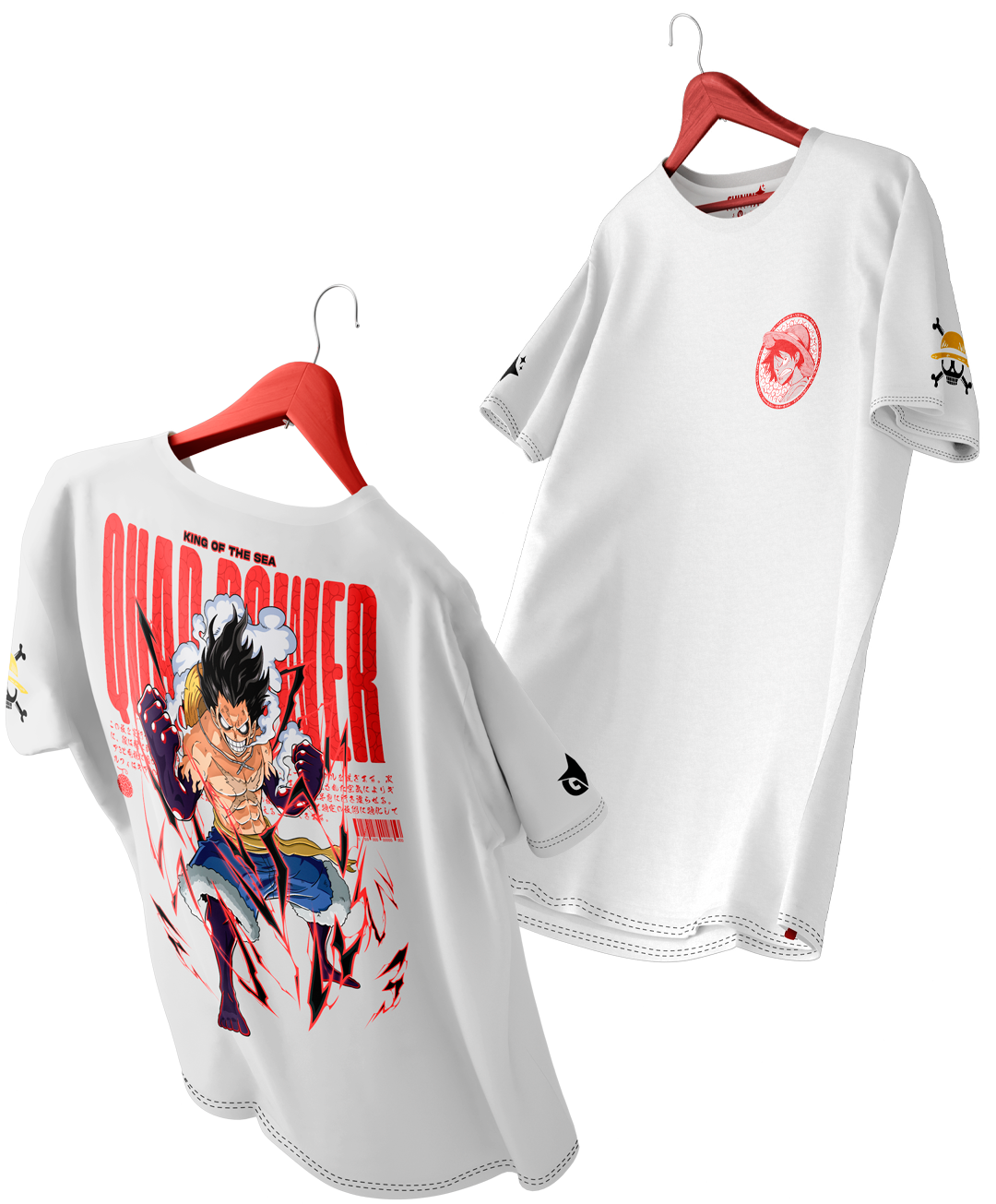 Polera Full Art Luffy SnakeMan - One piece - Oversized Long Fit Unisex