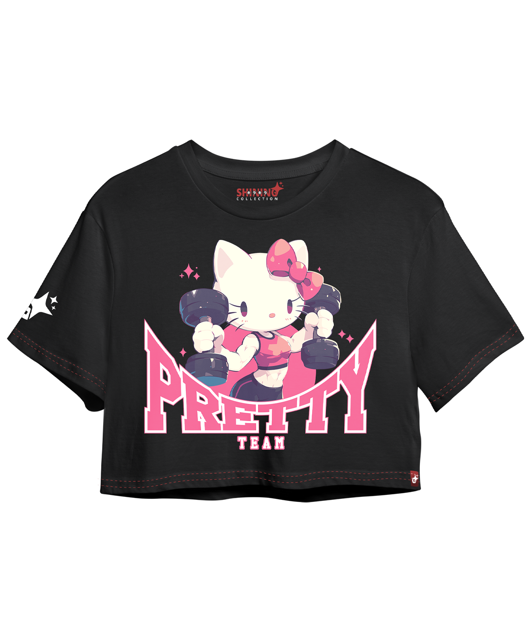 Crop Top con Manga Hello kitty Gym Oversized