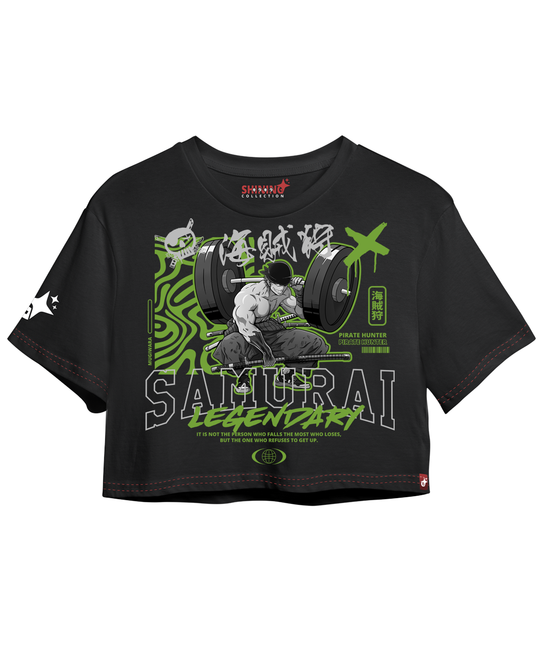 Crop Top con Manga Roronoa Zoro Gym - One Piece Oversized