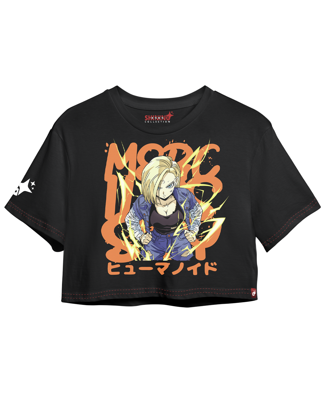Crop Top con Mangas Androide 18 - Dragon Ball Z Oversized
