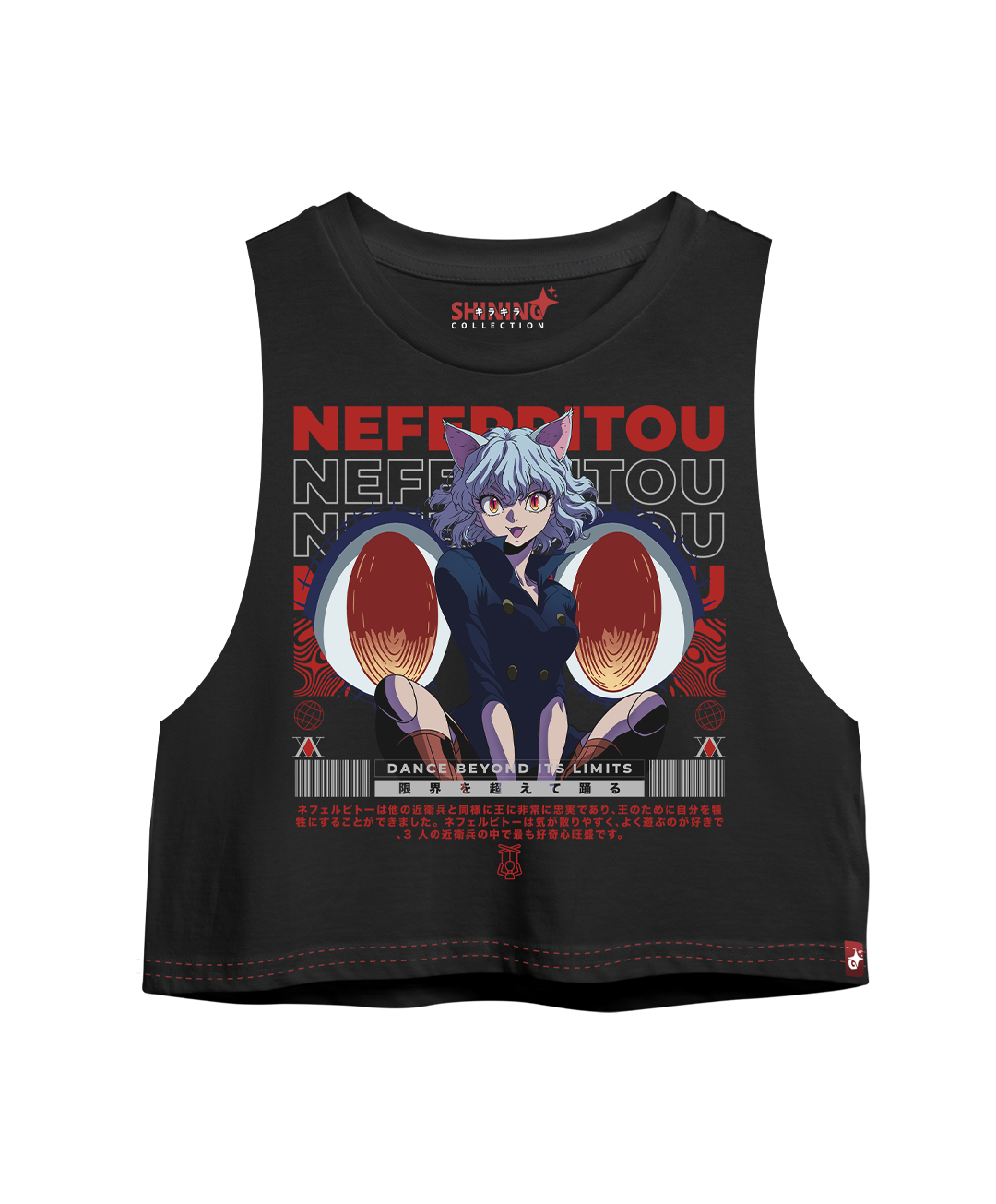 Crop Top sin Mangas Neferpitou - Hunter X Hunter Oversized