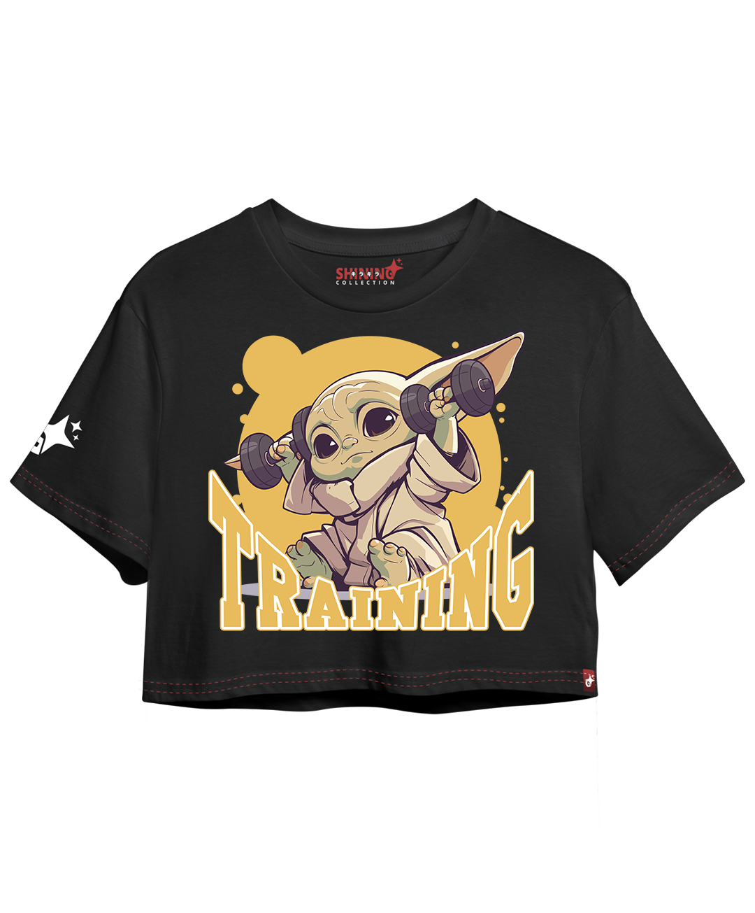 Crop Top con Manga Grogu - Mandalorian Gym Oversized