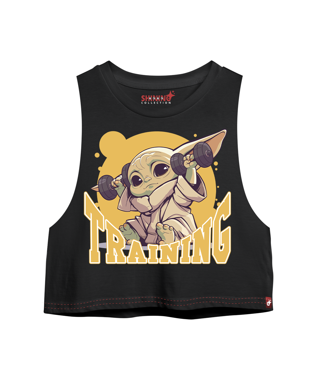 Crop Top sin Manga Grogu - Mandalorian Gym Oversized