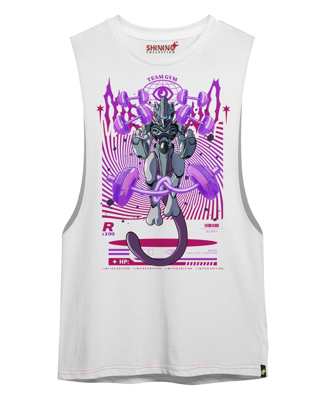 Polera Mewtwo Armored Gym - Pokemon Long Fit Unisex