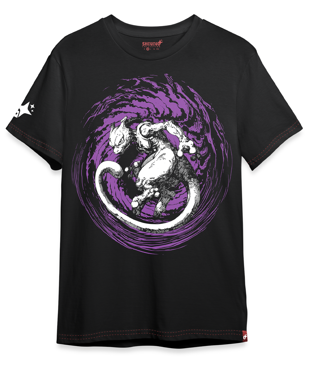 Polera Mewtwo Tec. Achurado Pokémon Oversized Long Fit Unisex