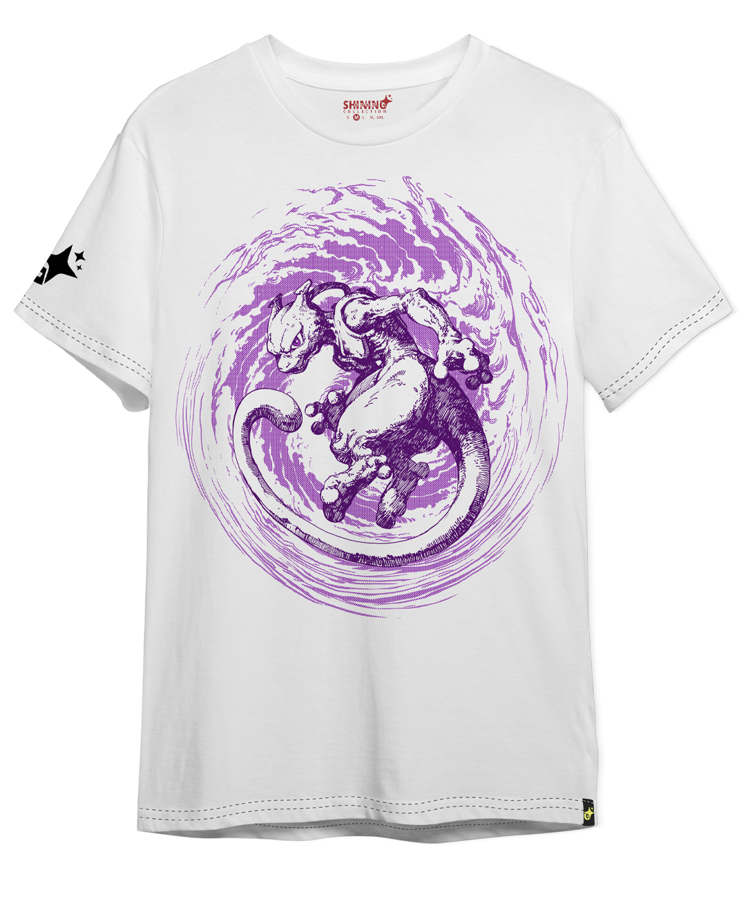 Polera Mewtwo Tec. Achurado Pokémon Oversized Long Fit Unisex