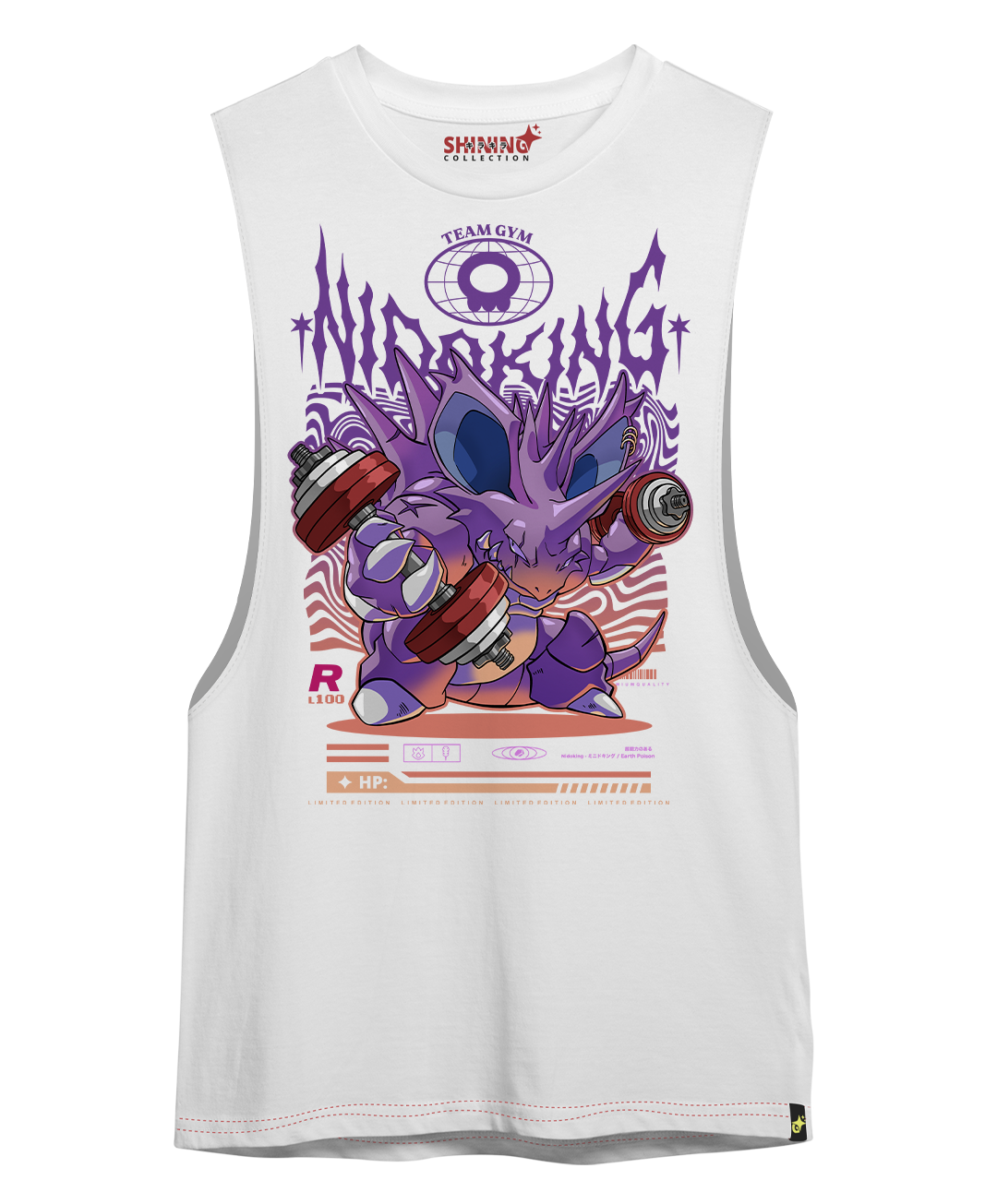 Polera Nidoking Gym - Pokemon Long Fit Unisex
