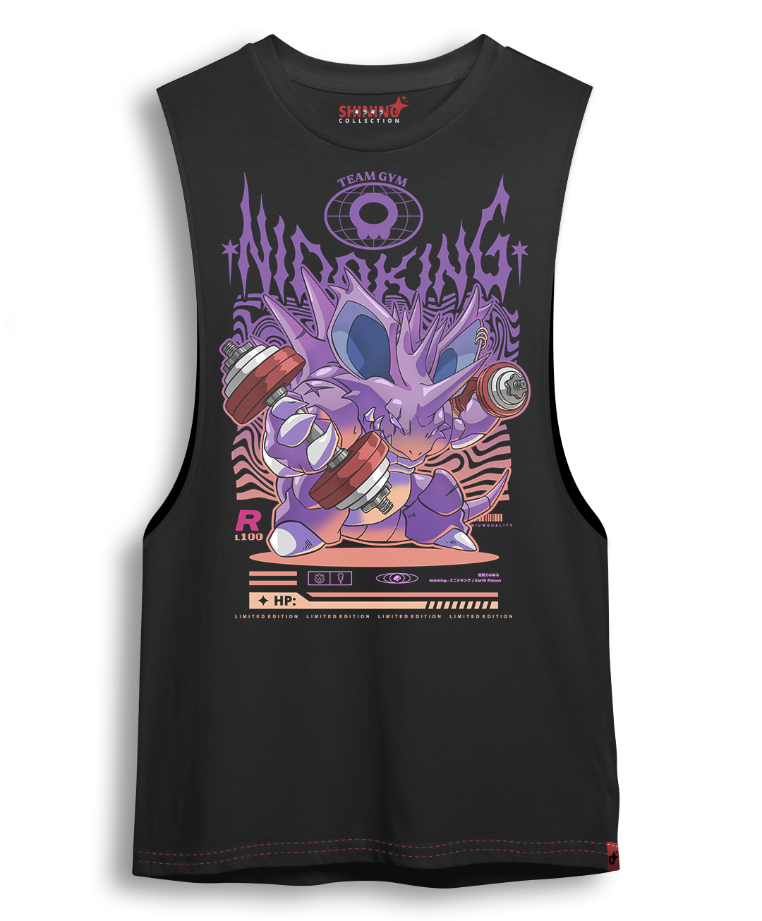Polera Nidoking Gym - Pokemon Long Fit Unisex