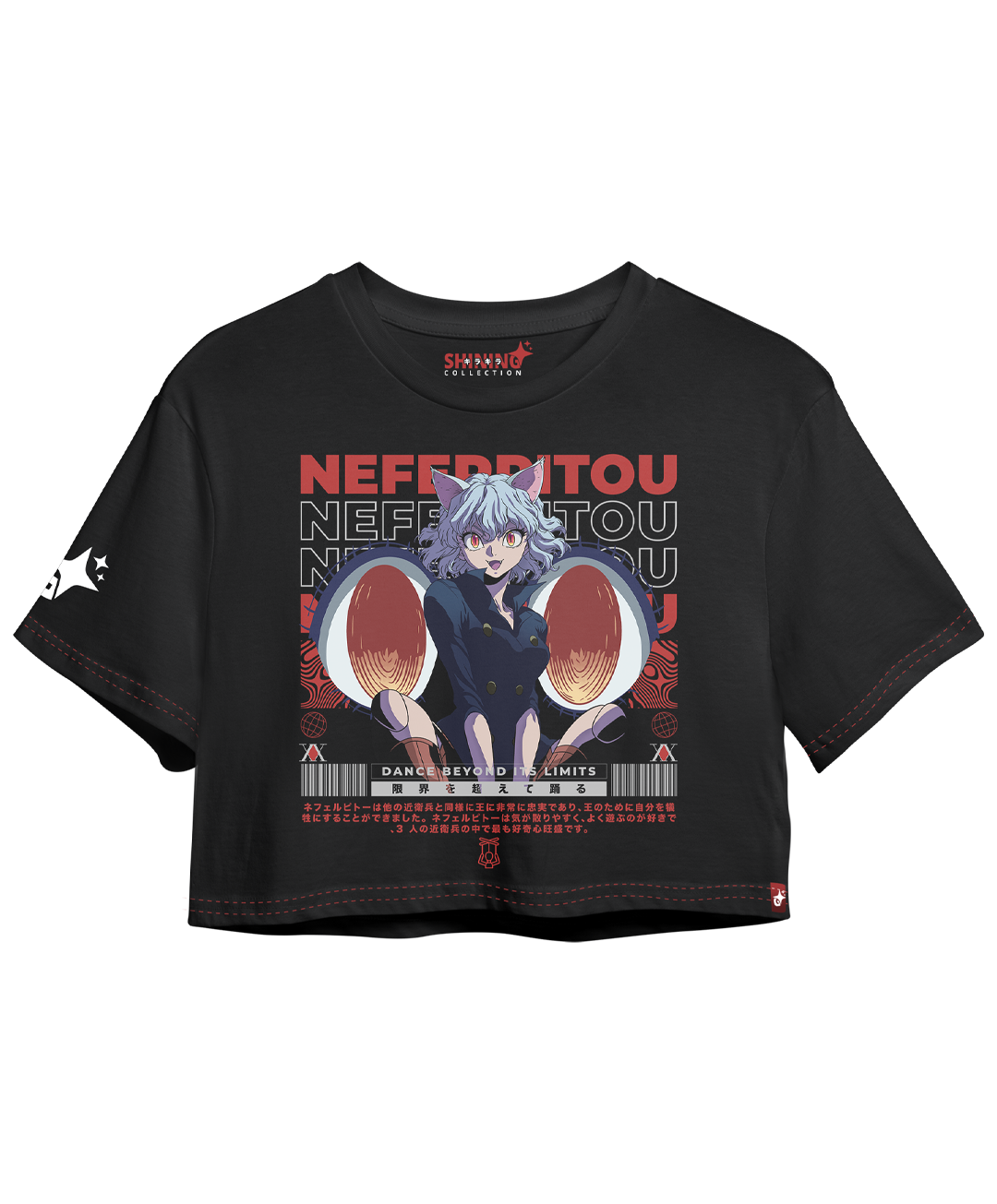 Crop Top con Mangas Neferpitou - Hunter X Hunter Oversized