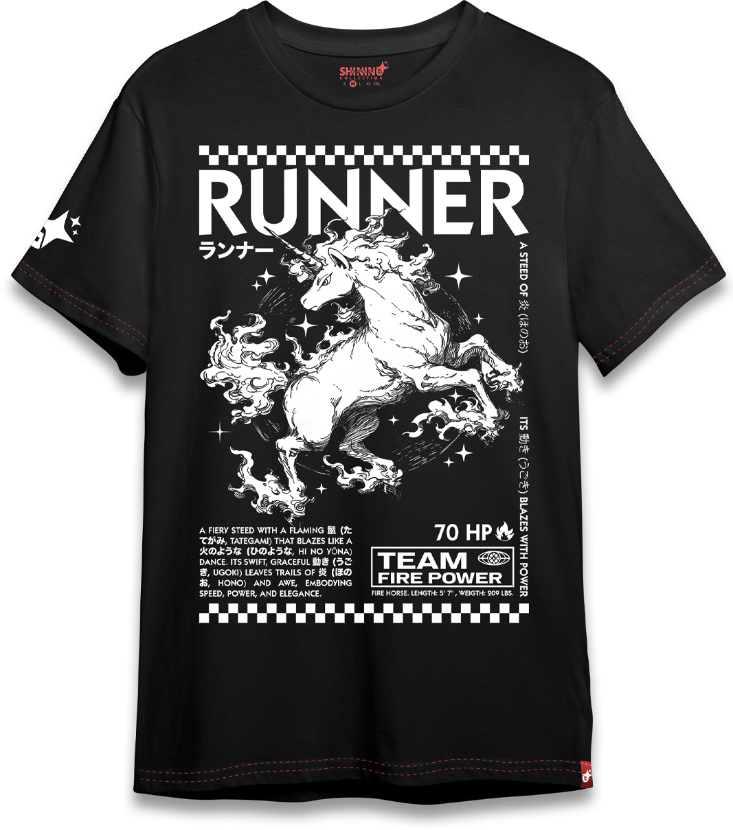 Polera Runner – Fire Power Team (Rapidash) - Pokemon Long Fit Unisex