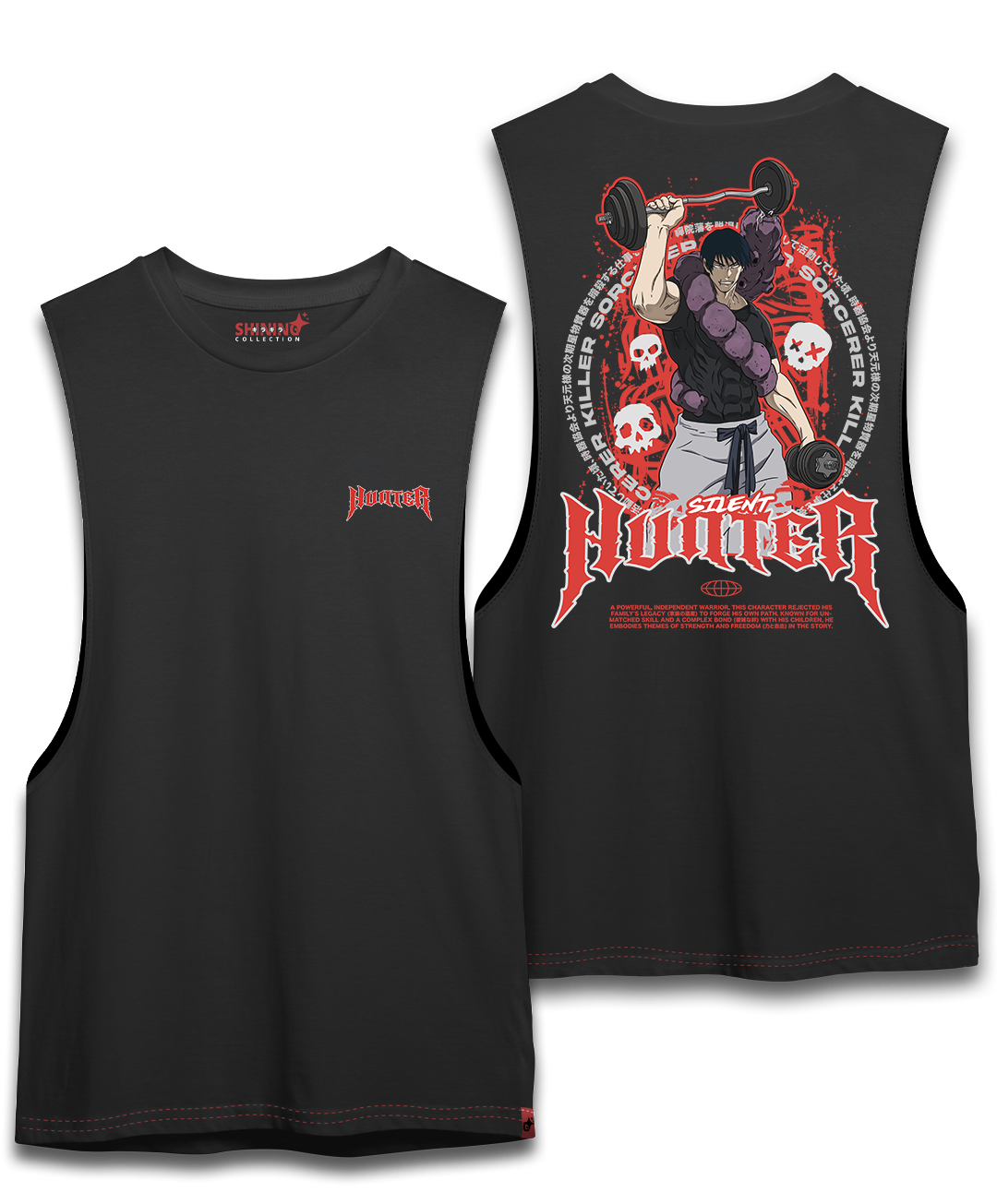 Polera Toji Fushiguro Gym - Jujutsu Kaisen - Oversized Long Fit Unisex