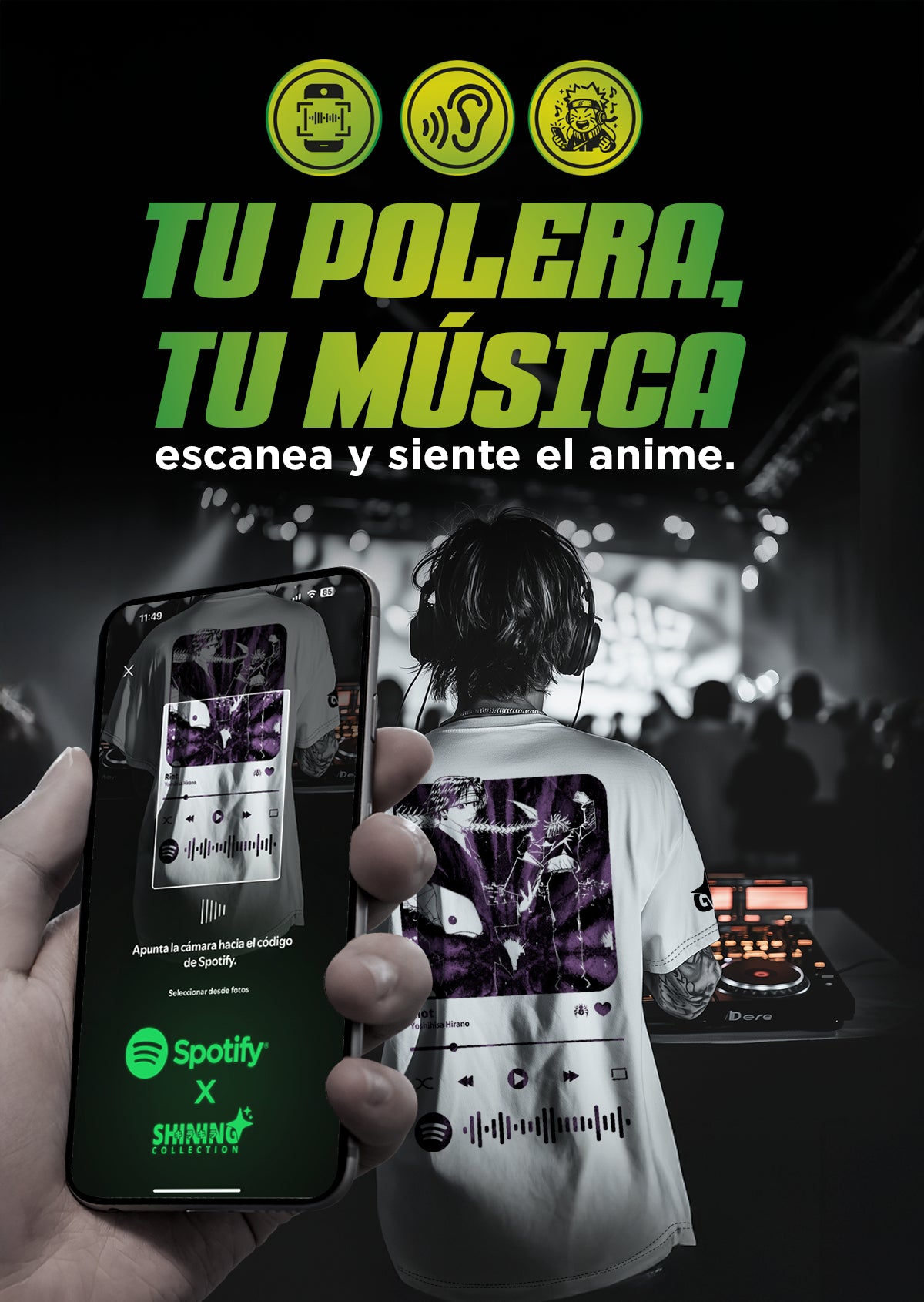 Polera Marcas de Sukuna Jujutsu Kaisen – Edición Limitada Full Art Spotify