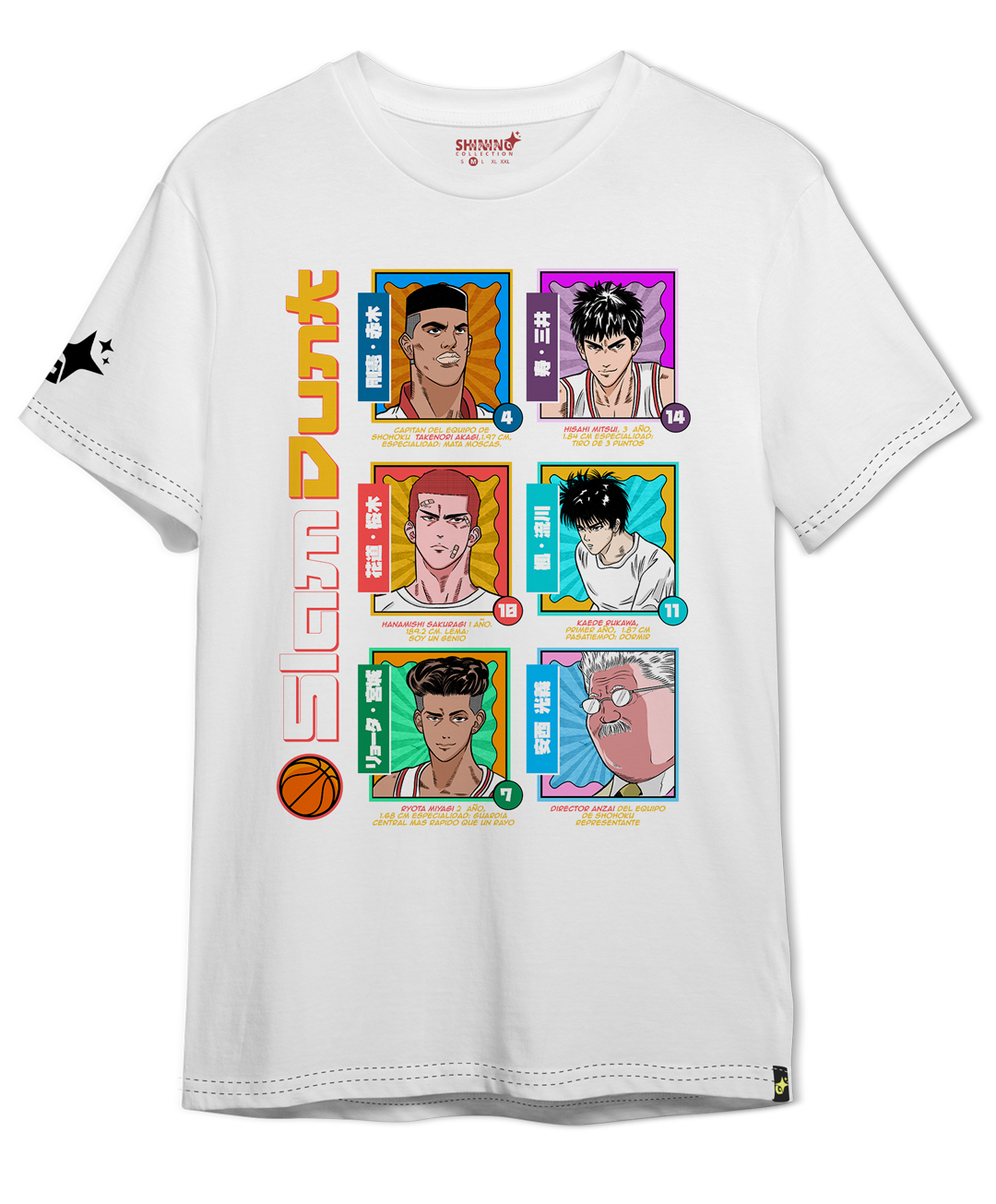 Polera Equipo Shohoku Slam Dunk Oversized Long Fit Unisex