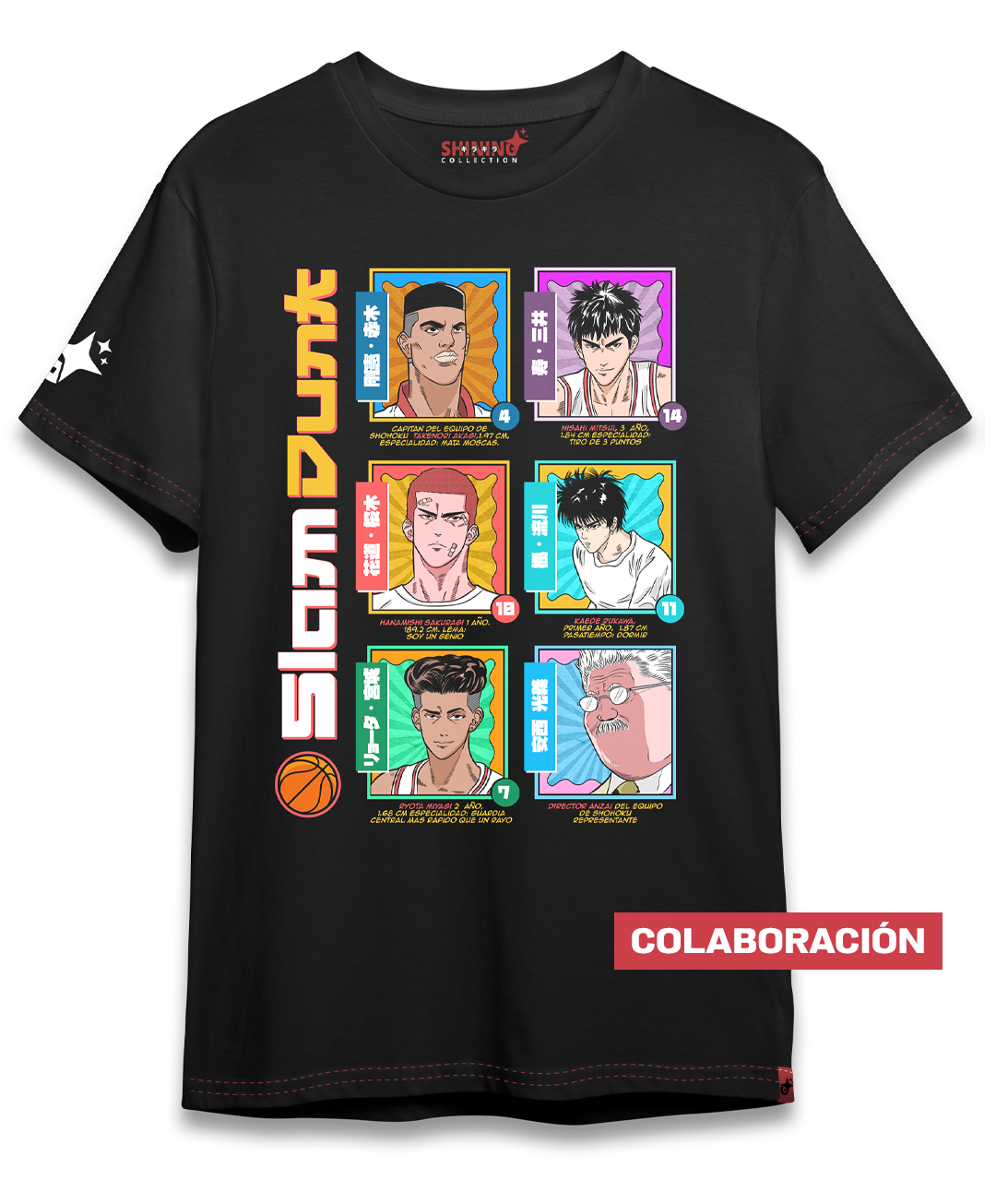 Polera Equipo Shohoku Slam Dunk Oversized Long Fit Unisex