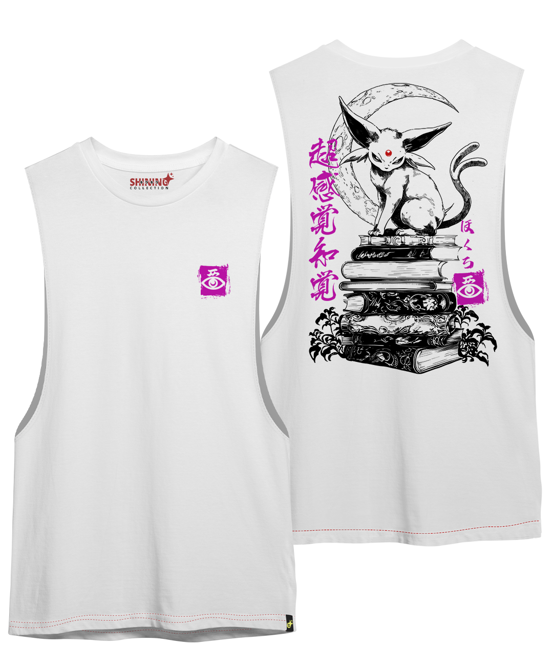 Polera Espeon Percepción Extrasensorial Tec. Achurado Pokemon Oversized Long Fit Unisex
