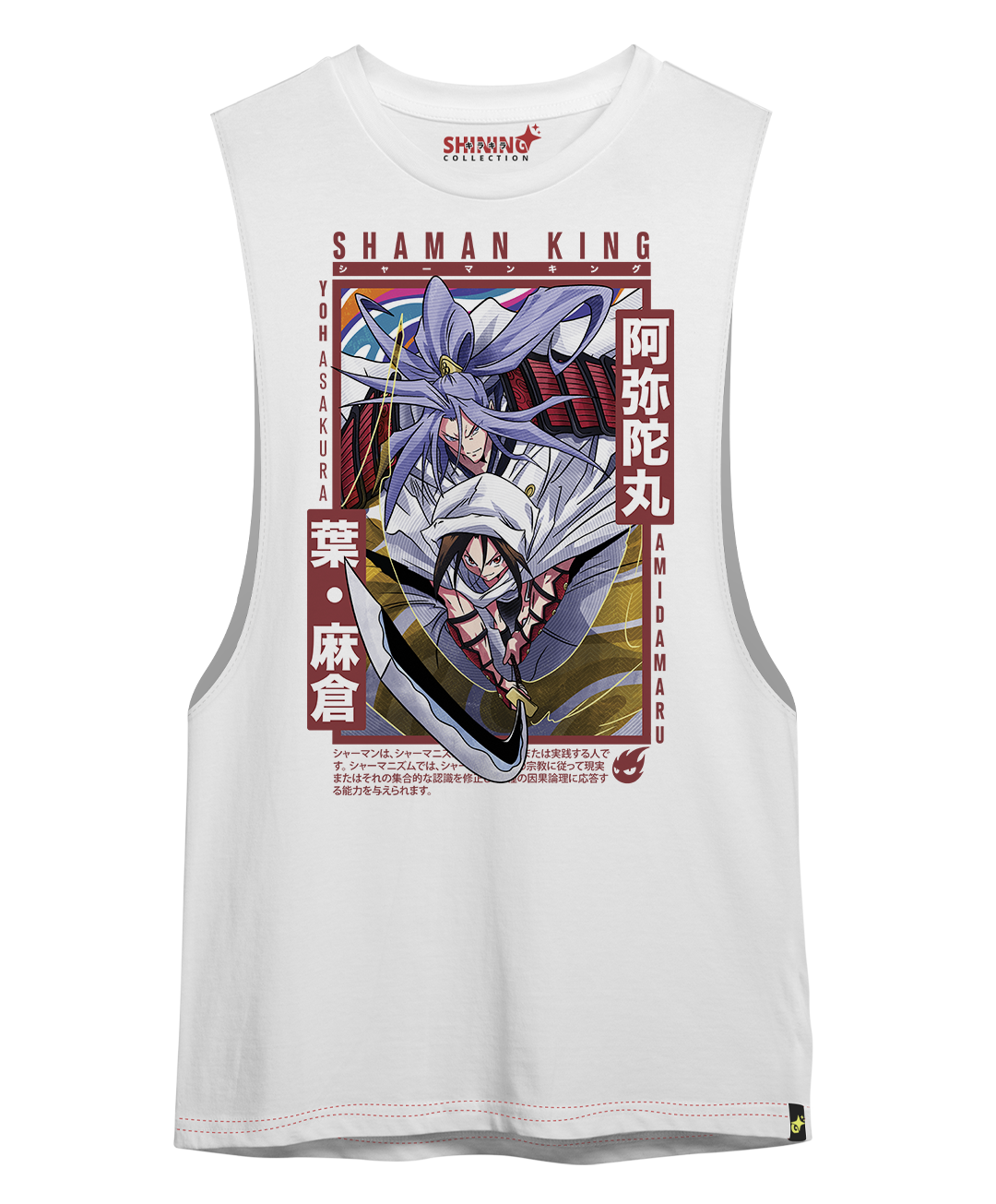 Polera Amidamaru x Yoh Azakura Shaman King Oversized Long Fit Unisex