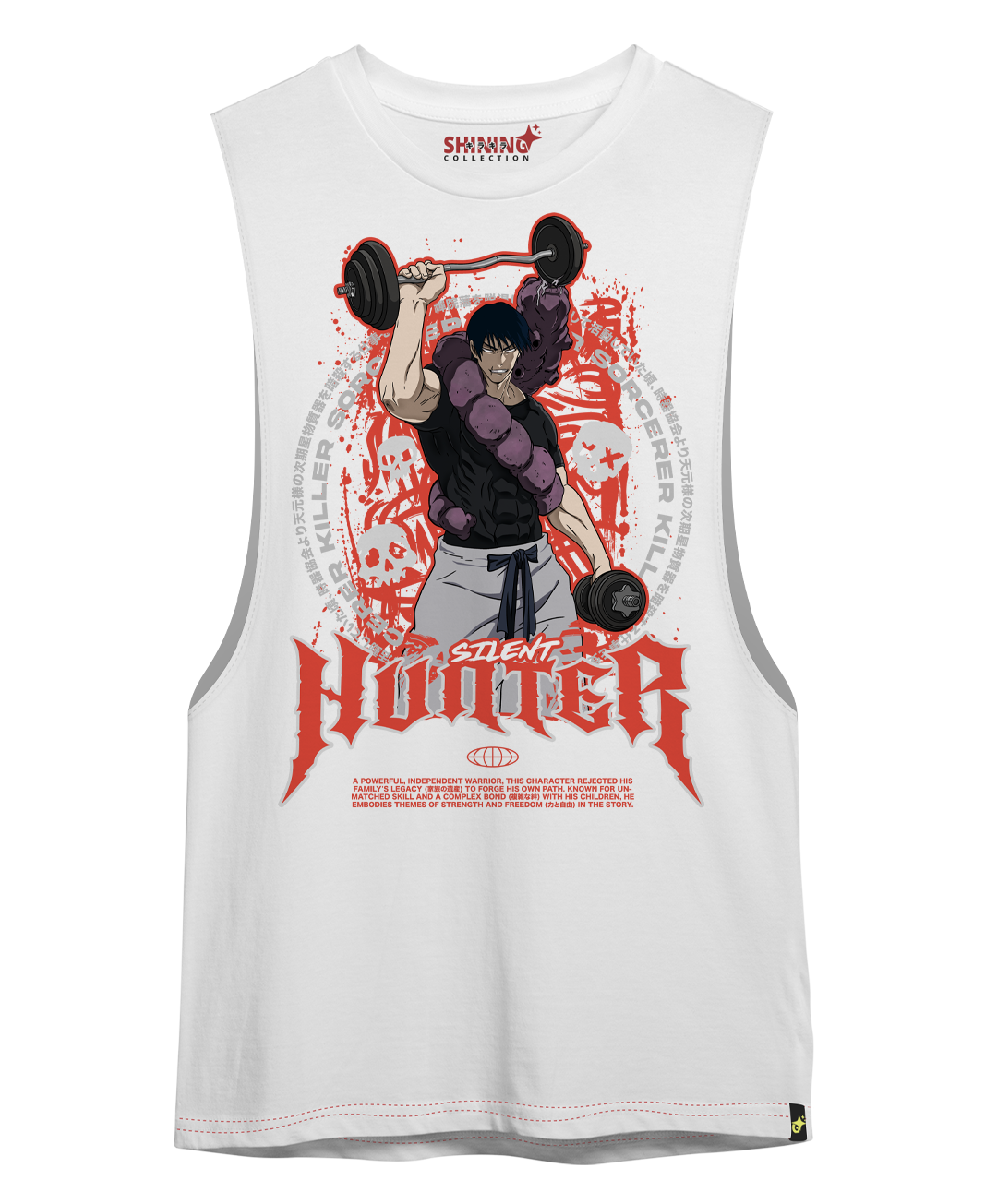Polera Toji Fushiguro Gym - Jujutsu Kaisen - Oversized Long Fit Unisex