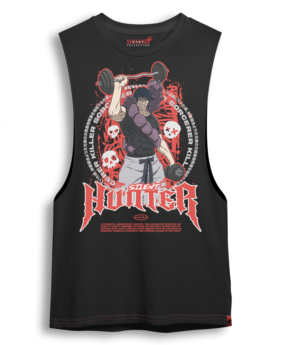 Polera Toji Fushiguro Gym - Jujutsu Kaisen - Oversized Long Fit Unisex