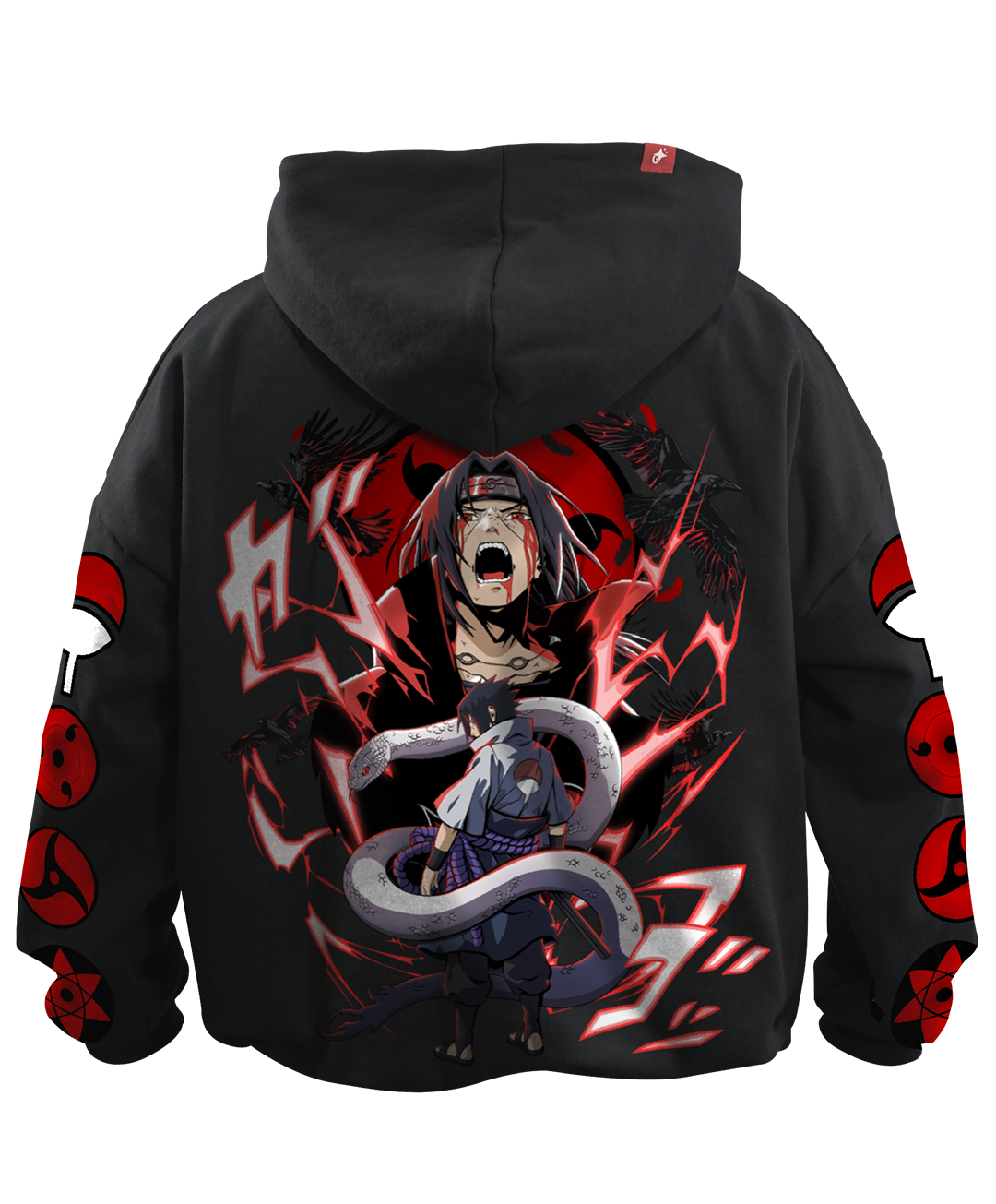 Hoodie Clan Uchiha: Sasuke e Itachu Oversized Unisex
