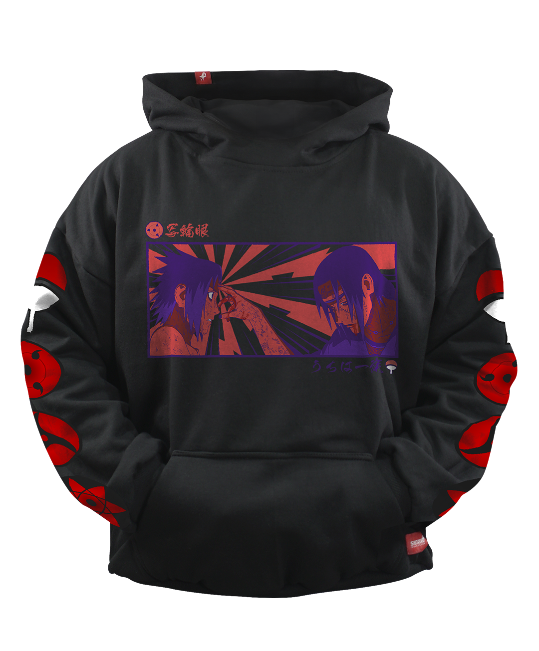 Hoodie Clan Uchiha: Sasuke e Itachu Oversized Unisex