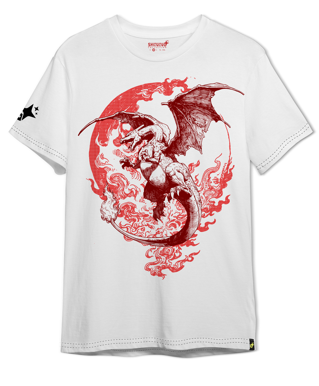 Polera Charizard Tec. Achurado Pokémon Oversized Long Fit Unisex