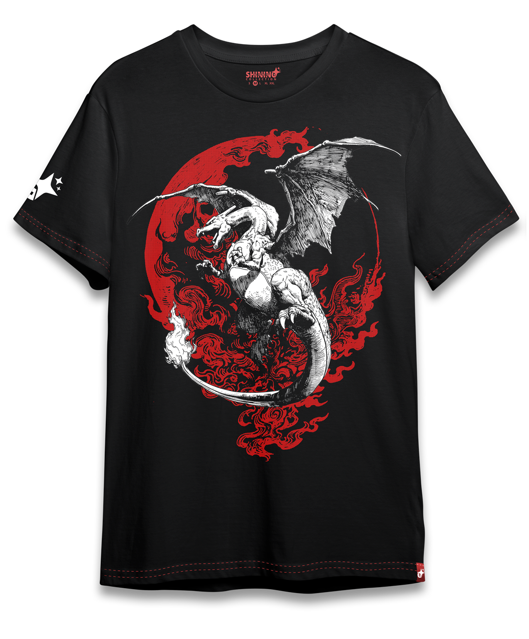 Polera Charizard Tec. Achurado Pokémon Oversized Long Fit Unisex