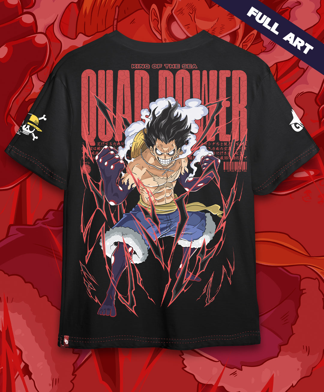 Polera Full Art Luffy SnakeMan - One piece - Oversized Long Fit Unisex