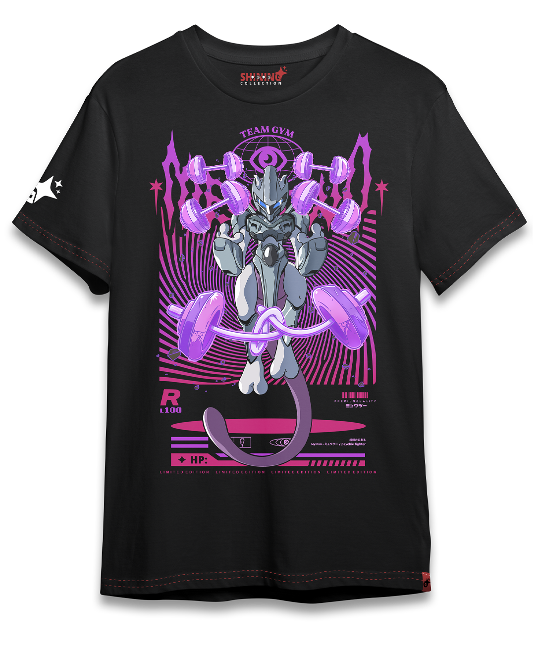 Polera Mewtwo Armored Gym - Pokemon Long Fit Unisex