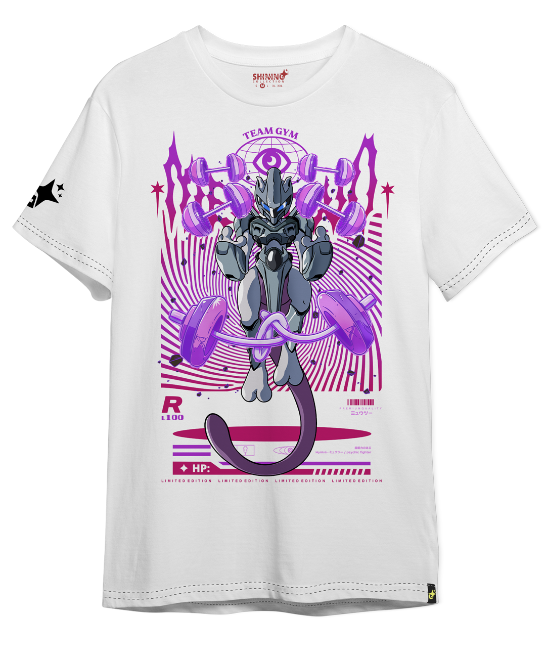 Polera Mewtwo Armored Gym - Pokemon Long Fit Unisex