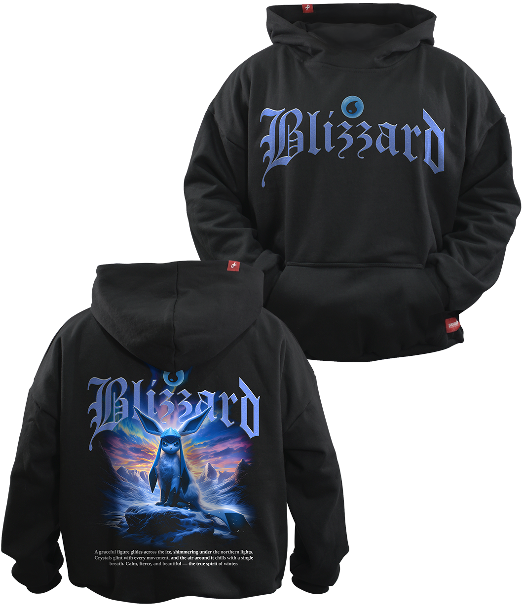 Hoodie Blizzard – Espíritu de Hielo - Oversized Unisex